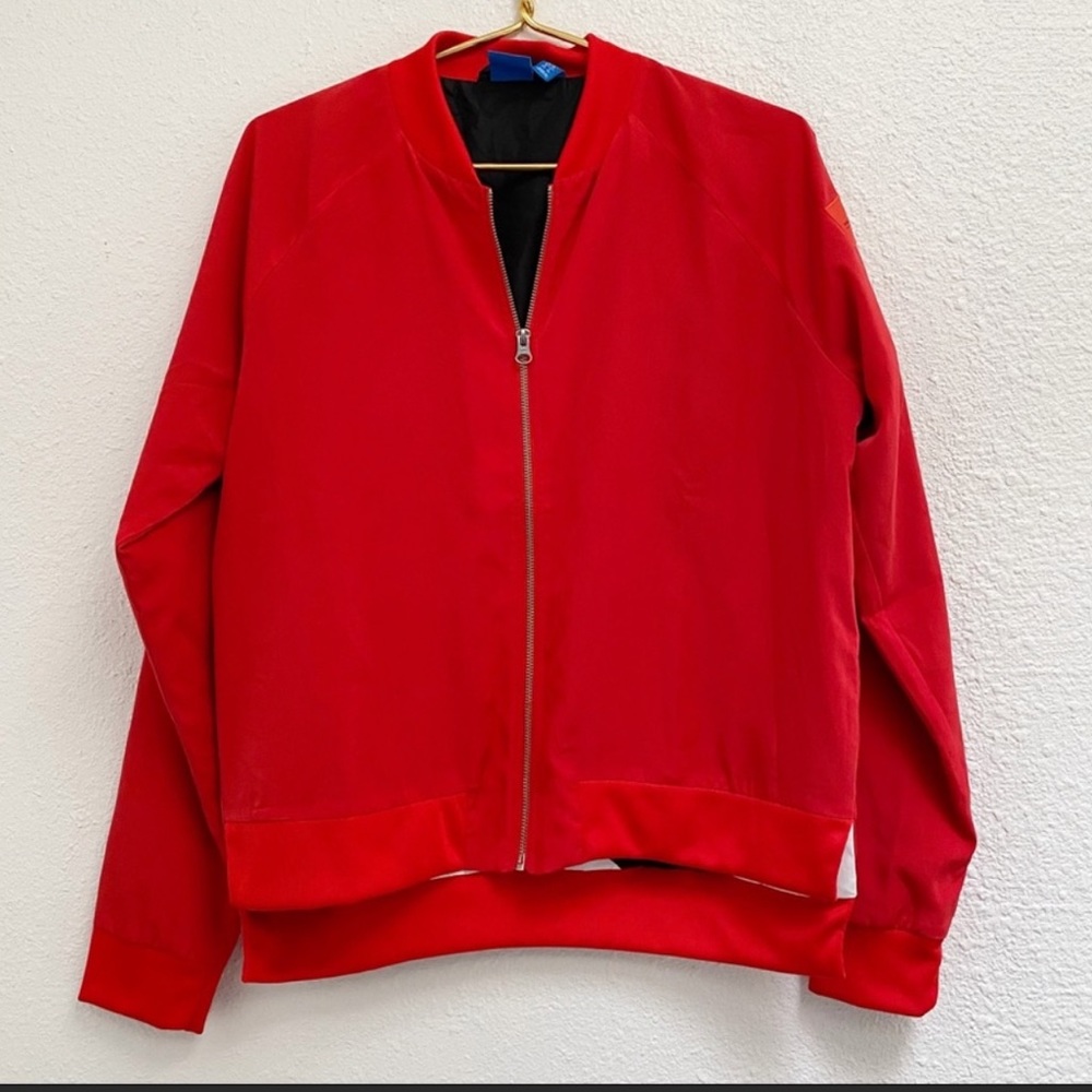 Adidas x equipment • adv 91-17 red bomber track jacket